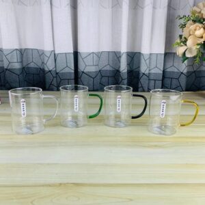 4pcs 450ml Deli Glass Water Mug Set