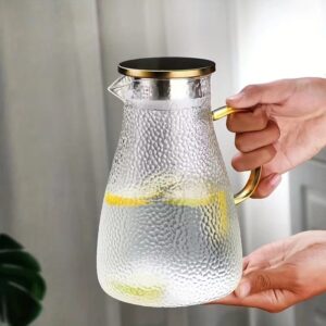 DELI 1.8L Borosilicate Glass Ice Water Jug
